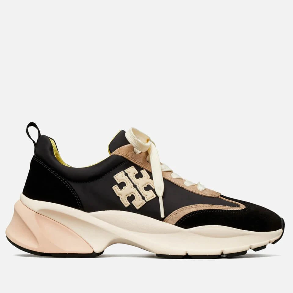 商品Tory Burch|TORY BURCH GOOD LUCK SUEDE-TRIMMED NYLON RUNNING-STYLE TRAINERS,价格¥1770,第1张图片