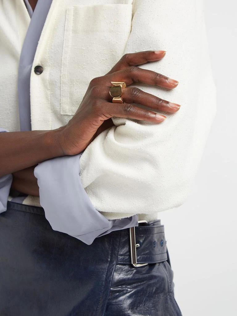 商品Bottega Veneta|Step Sterling Silver Ring,价格¥11913,第1张图片详细描述