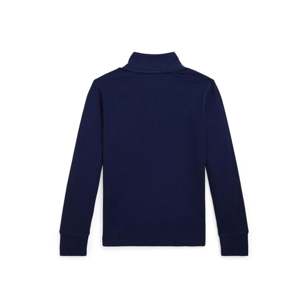 商品Ralph Lauren|Cotton Interlock Quarter-Zip Pullover (Toddler/Little Kids),价格¥303,第2张图片详细描述