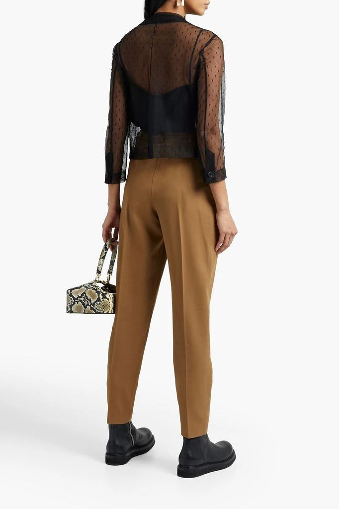 商品RED Valentino|Pleated cotton and wool-blend twill tapered pants,价格¥1291,第3张图片详细描述