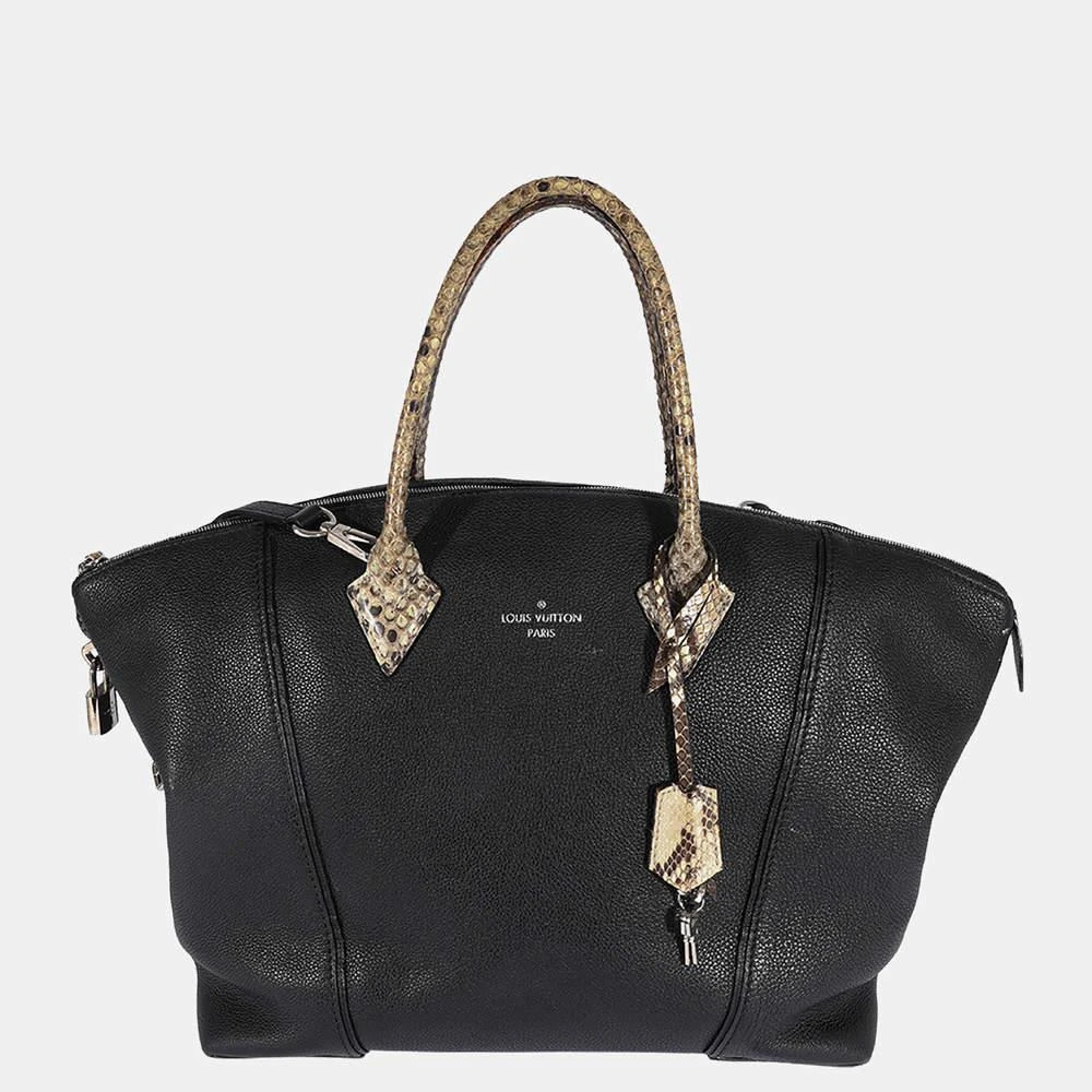 商品[二手商品] Louis Vuitton|Louis Vuitton Black Veau Cashmere Soft Lockit MM Bag,价格¥15657,第1张图片