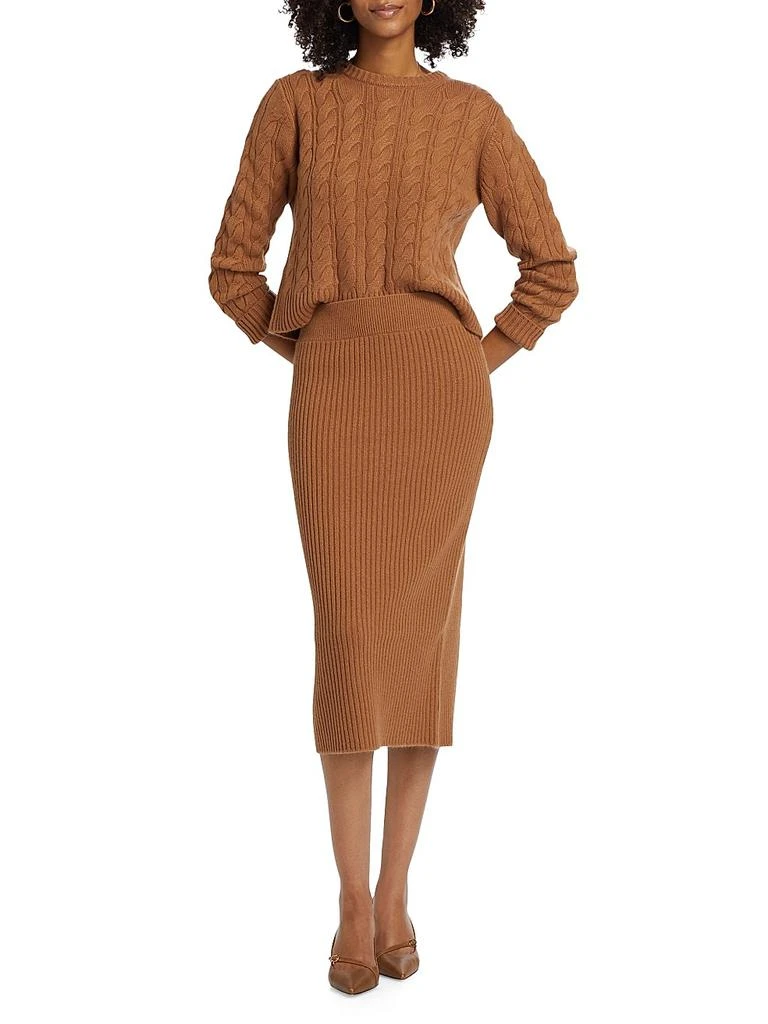 Ribbed Cashmere Pencil Skirt 商品