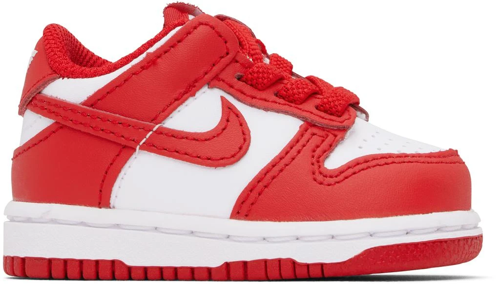 商品NIKE|Baby Red & White Dunk Low Sneakers,价格¥406,第1张图片