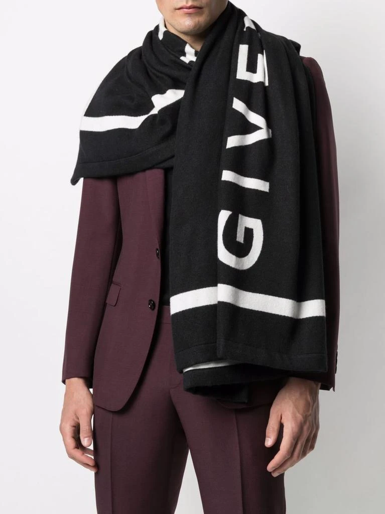 商品Givenchy|GIVENCHY - Logo Cotton Scarf,价格¥3347,第3张图片详细描述