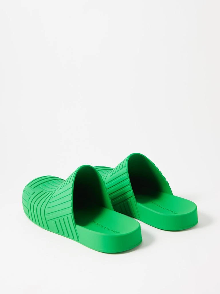 商品Bottega Veneta|The Slider Intrecciato-embossed rubber slides,价格¥4541,第4张图片详细描述