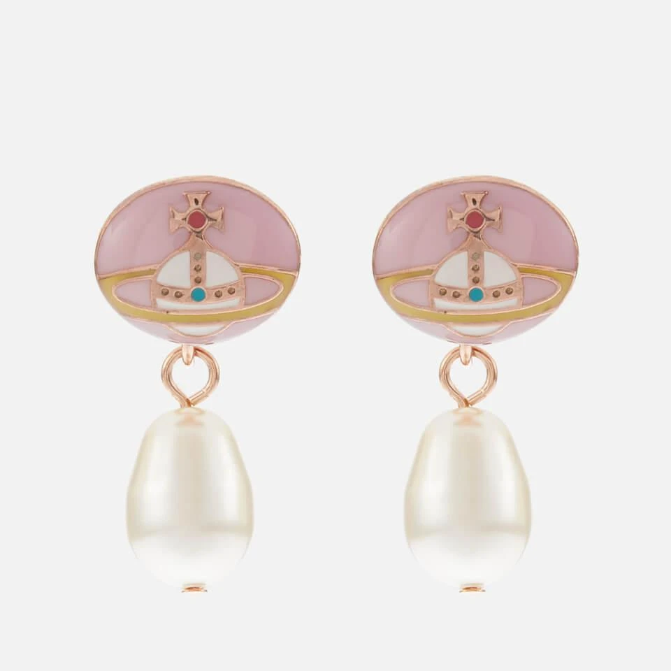 商品Vivienne Westwood|Vivienne Westwood Loelia Pink Gold-Tone Faux Pearl Earrings,价格¥1307,第1张图片