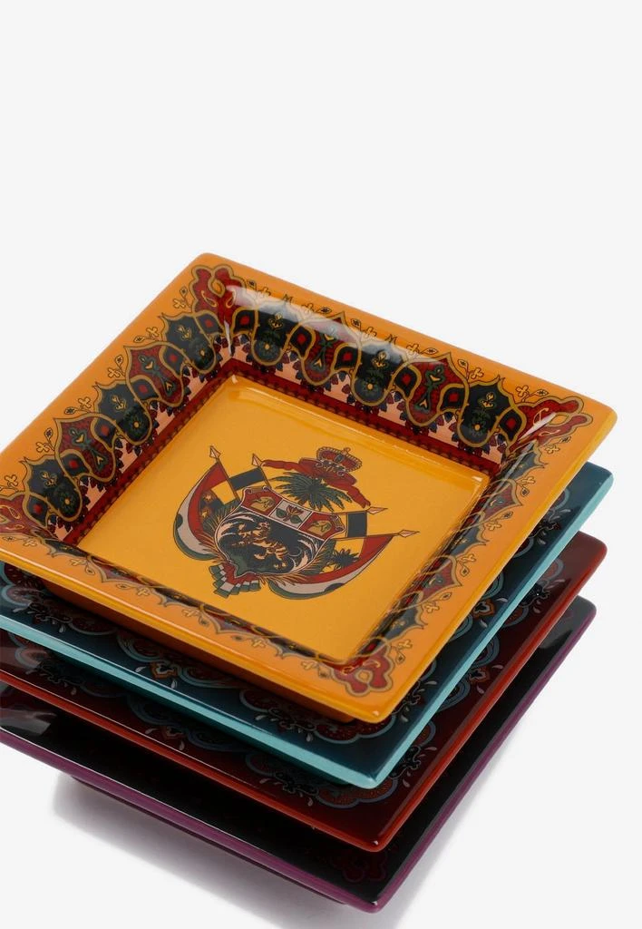 商品Etro Home|Maharaja Graphic Ceramic Trays - Set of 4,价格¥2668,第2张图片详细描述