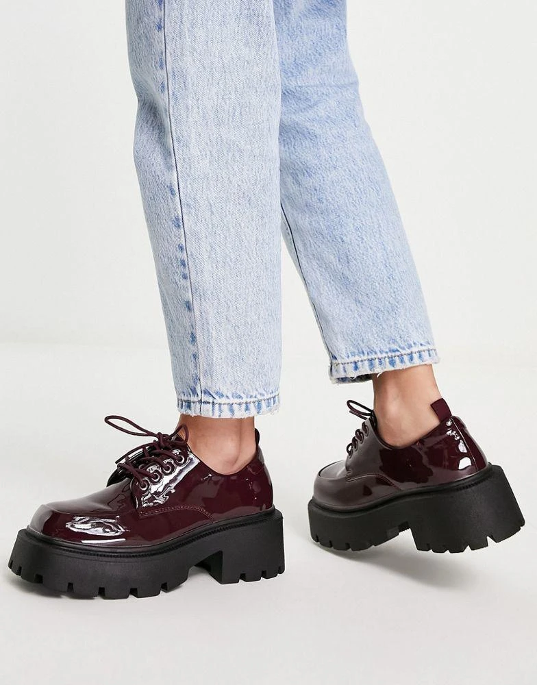 商品Hugo Boss|Truffle Collection chunky lace up shoes with exaggerated sole in red,价格¥118,第2张图片详细描述