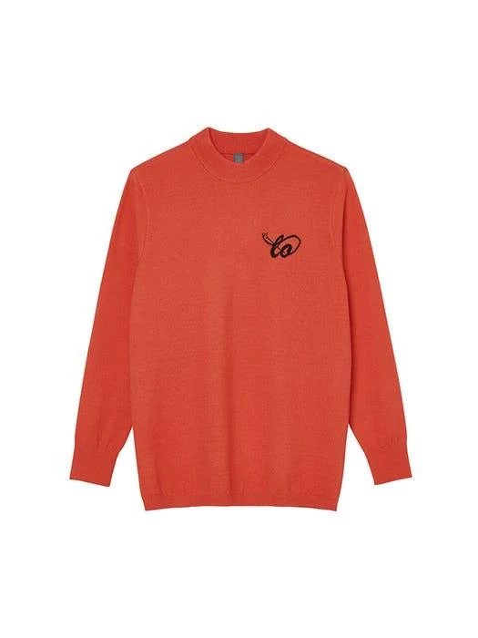 商品IOLO|Logo Embroidery Mockneck Knit Top Orange,价格¥2085,第1张图片