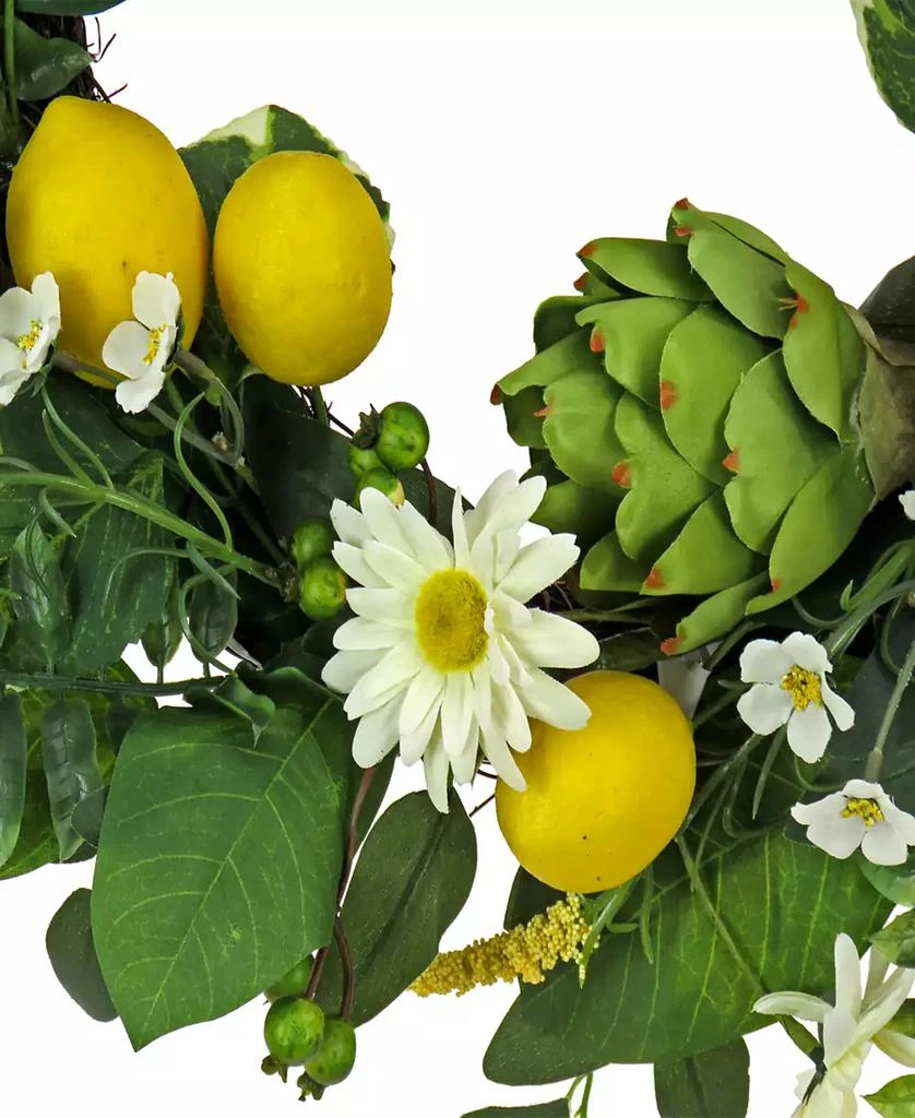 商品National Tree Company|22 Daisy, Artichoke and Lemon Wreath,价格¥398,第2张图片详细描述