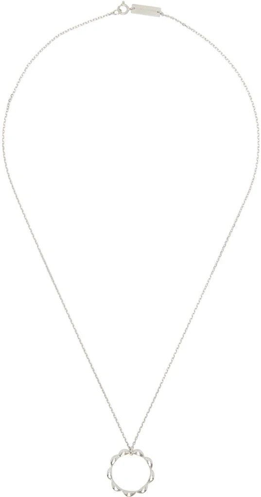 商品MAISON MARGIELA|Silver Timeless Oval Ring Necklace,价格¥3424,第1张图片