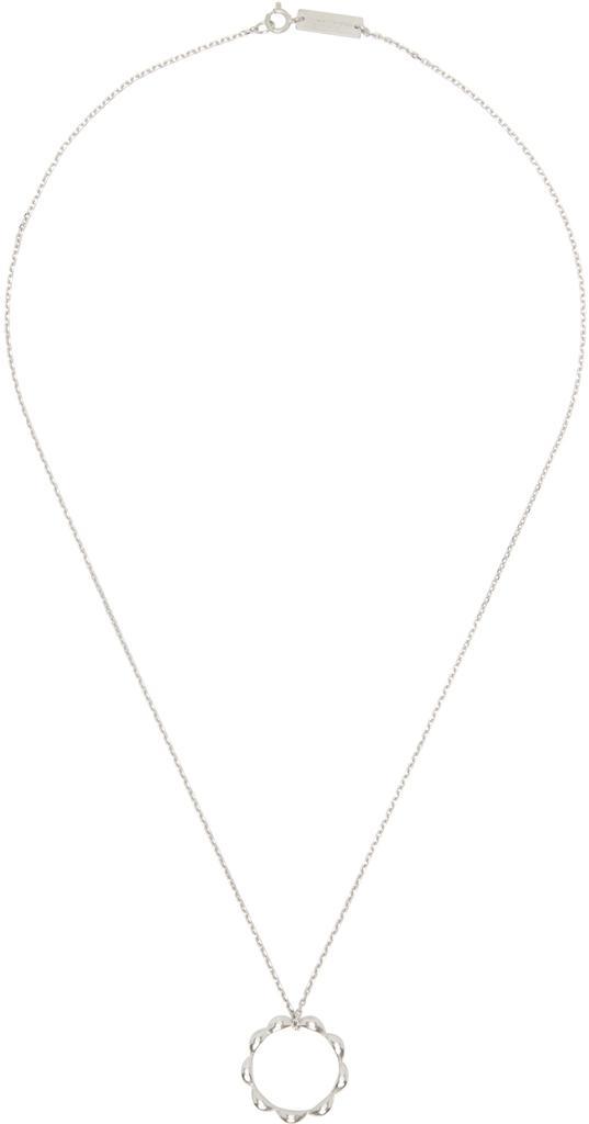 商品MAISON MARGIELA|Silver Timeless Oval Ring Necklace,价格¥3111,第1张图片