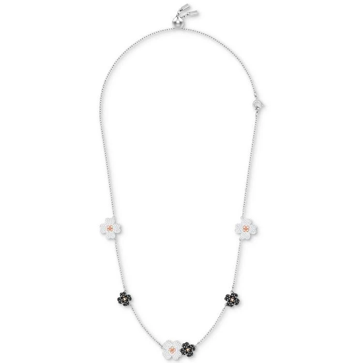 商品Swarovski|Two-Tone Crystal Flower 11-3/4" Choker Necklace,价格¥1103,第4张图片详细描述
