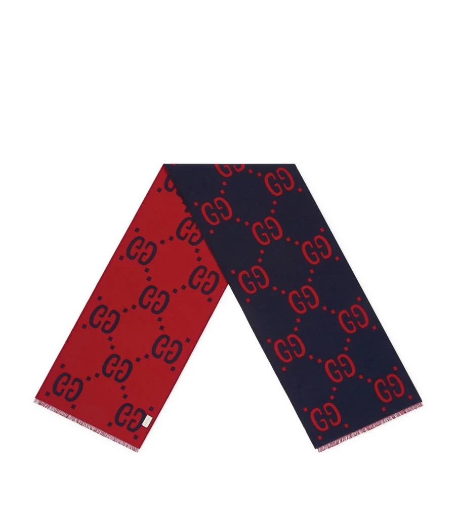 商品Gucci|Wool-Silk GG Supreme Scarf,价格¥4168,第1张图片