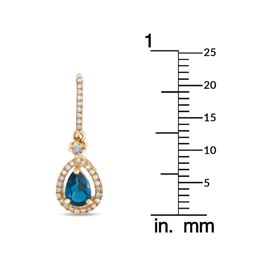 商品LB Exclusive|14K Yellow Gold 0.20ct Diamond and Topaz Pear Earrings ER4-15061YBT,价格¥3537,第3张图片详细描述