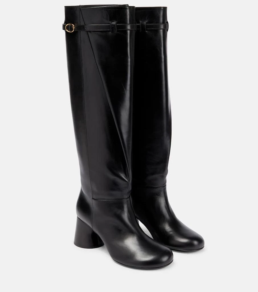 商品Khaite|Admiral leather knee-high boots,价格¥8851,第1张图片