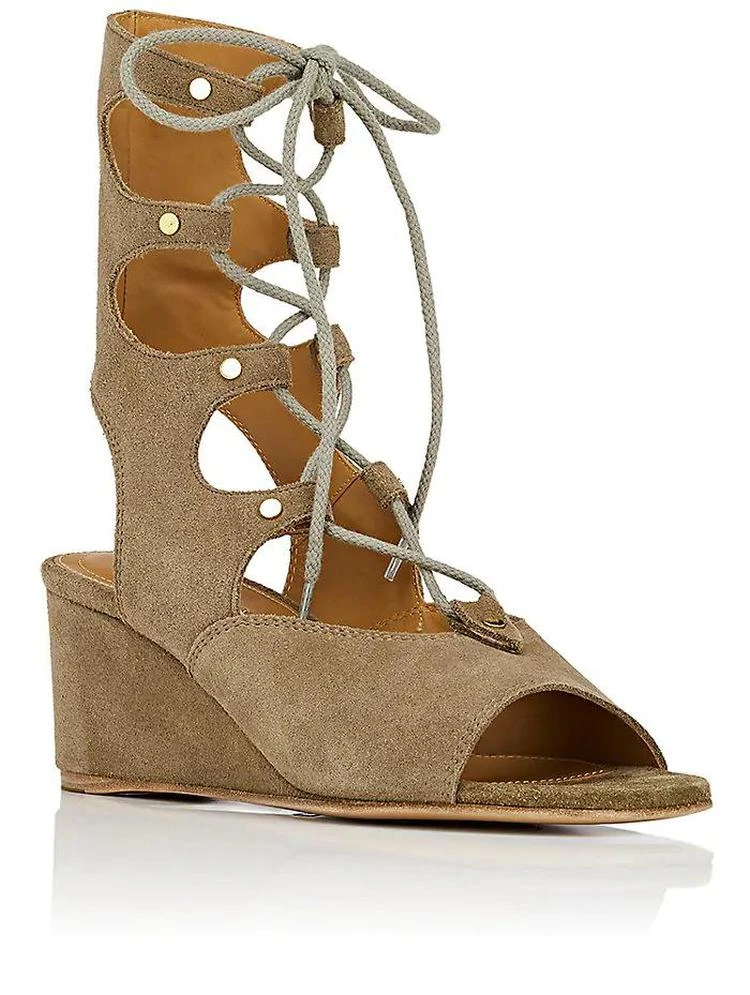 商品Chloé|Foster Suede Wedge Gladiator Sandals,价格¥3191,第2张图片详细描述