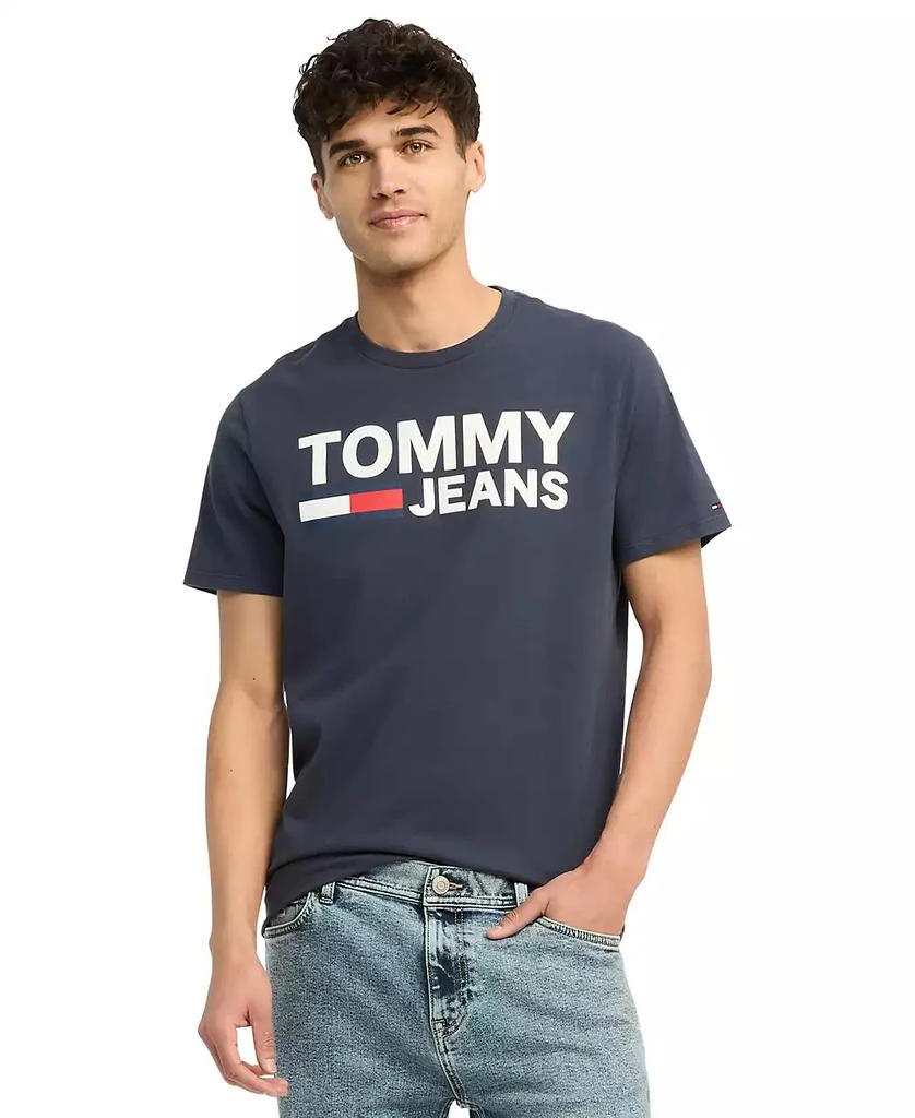 商品Tommy Hilfiger|Tommy Hilfiger Men's Lock Up Logo Graphic T-Shirt,价格¥184,第1张图片