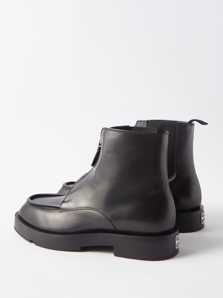 4G-zip leather ankle boots商品第5张图片规格展示