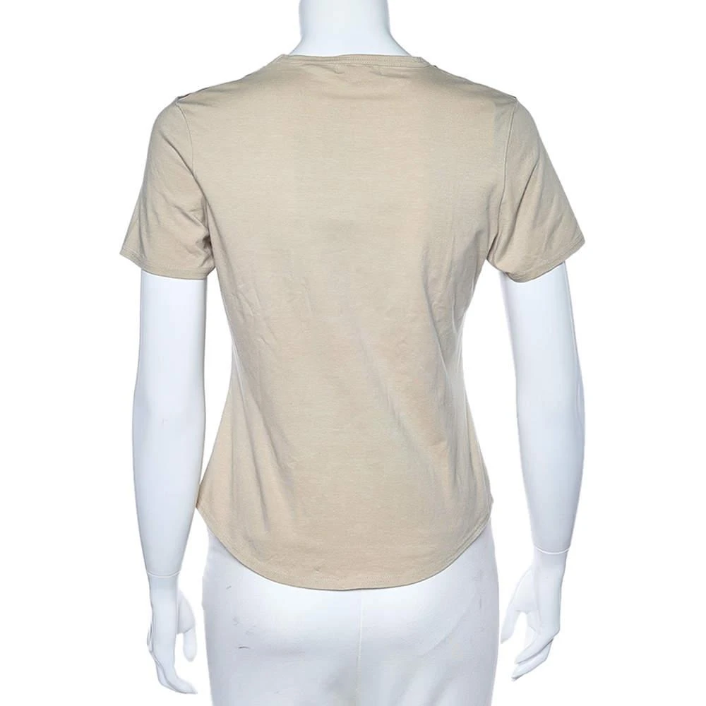 商品[二手商品] Burberry|Burberry Beige Stretch Cotton Novacheck Patch Detail Short Sleeve T-Shirt L,价格¥871,第3张图片详细描述