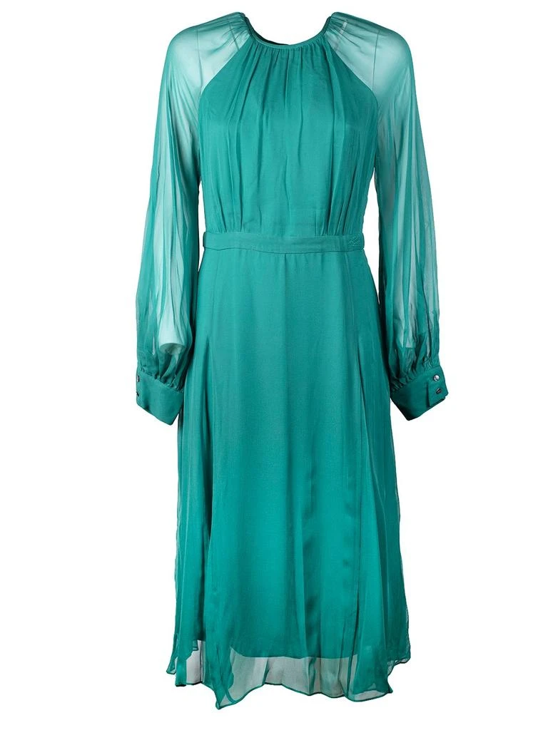 商品Karl Lagerfeld Paris|Karl Lagerfeld Long-Sleeved Belted-Waist Dress,价格¥2400,第1张图片