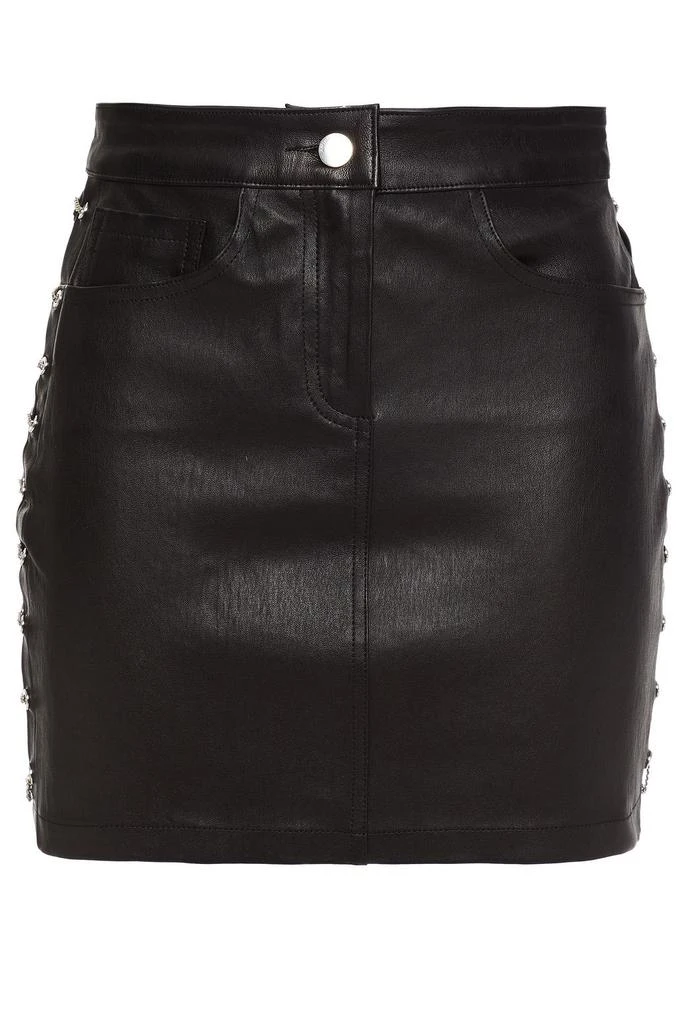 商品AMIRI|Chain-trimmed leather mini skirt,价格¥2388,第3张图片详细描述