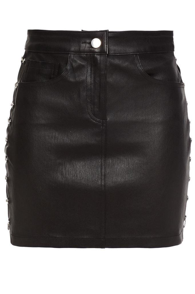 商品AMIRI|Chain-trimmed leather mini skirt,价格¥3502,第5张图片详细描述