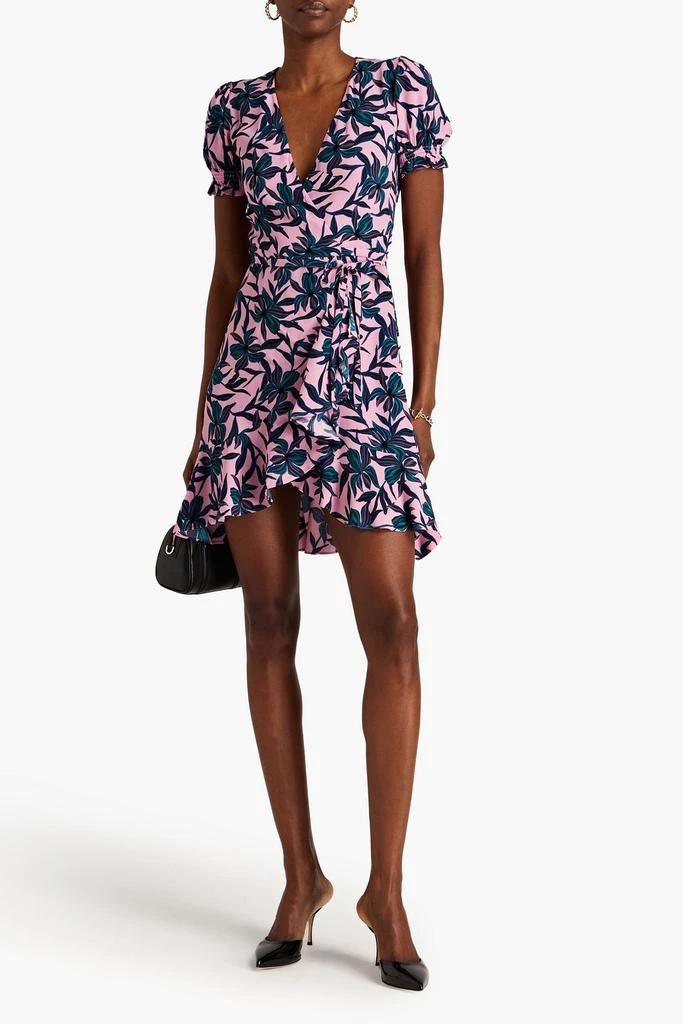 商品Diane von Furstenberg|Emilia floral-print crepe mini wrap dress,价格¥1275,第2张图片详细描述