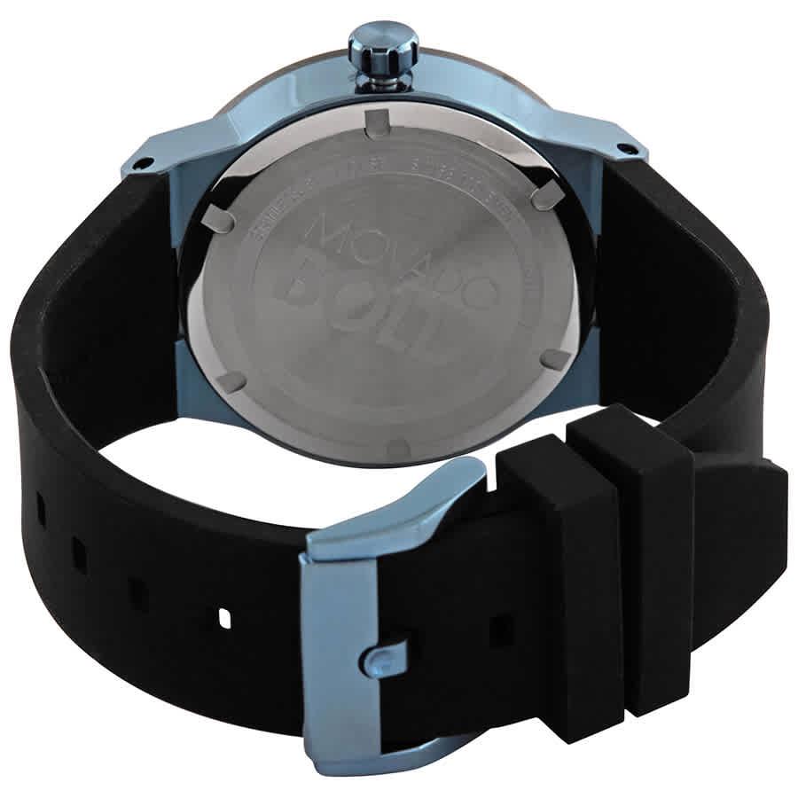 Movado Bold Quartz Black Dial Black Silicone Mens Watch 3600626商品第3张图片规格展示