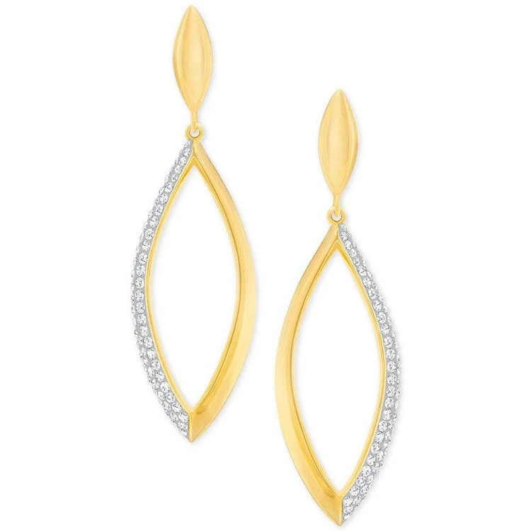 商品Swarovski|Gold-Tone Pavé Openwork Drop Earrings,价格¥891,第1张图片