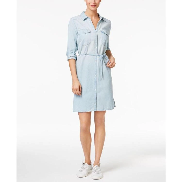 商品Calvin Klein|Cotton Denim Shirtdress,价格¥149,第2张图片详细描述