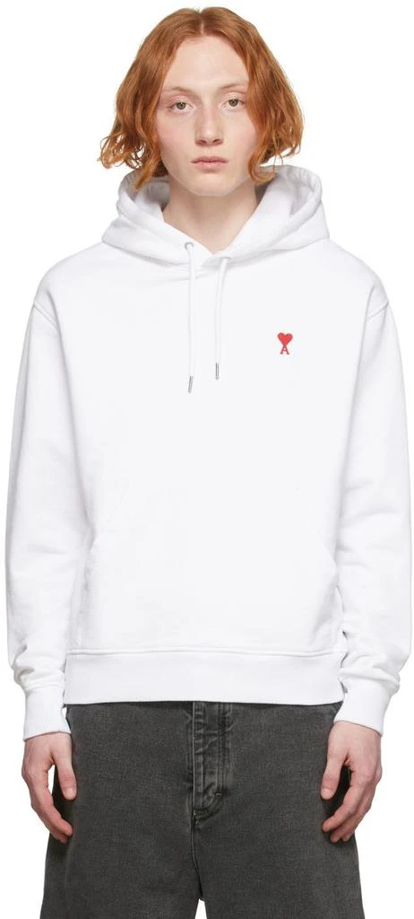 商品AMI|White Ami De Cœur Hoodie,价格¥1485,第1张图片