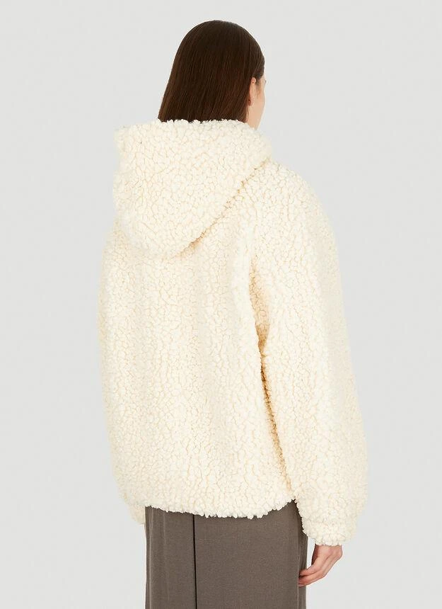 商品Helmut Lang|Faux Shearling Hooded Jacket in Beige,价格¥1972,第4张图片详细描述