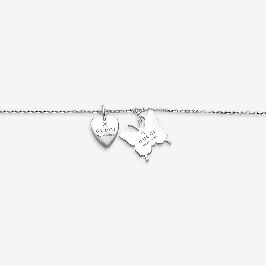 商品Gucci|Gucci Sterling Silver Heart and Butterfly Charm Bracelet YBA223516001017,价格¥2505,第2张图片详细描述