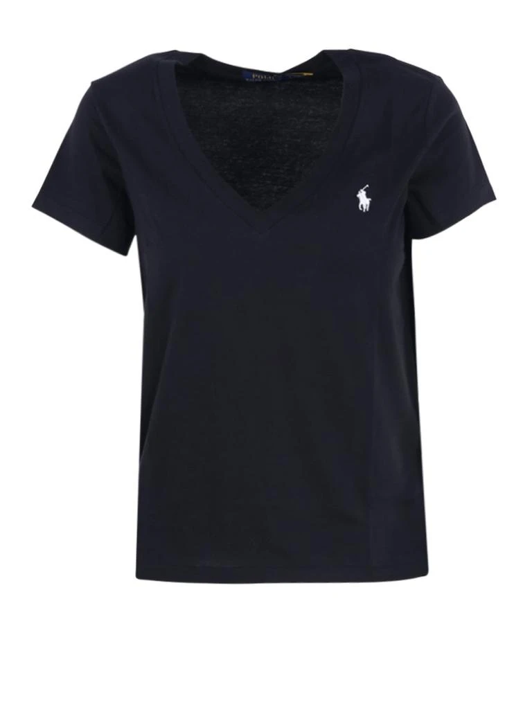 商品Ralph Lauren|Ralph Lauren Pony Embroidered V-Neck T-Shirt,价格¥344,第1张图片