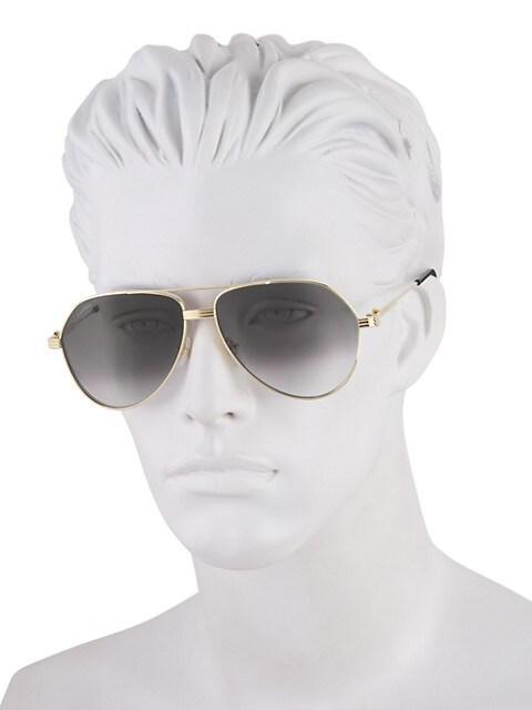 商品Cartier|61MM Aviator Sunglasses,价格¥9177,第6张图片详细描述