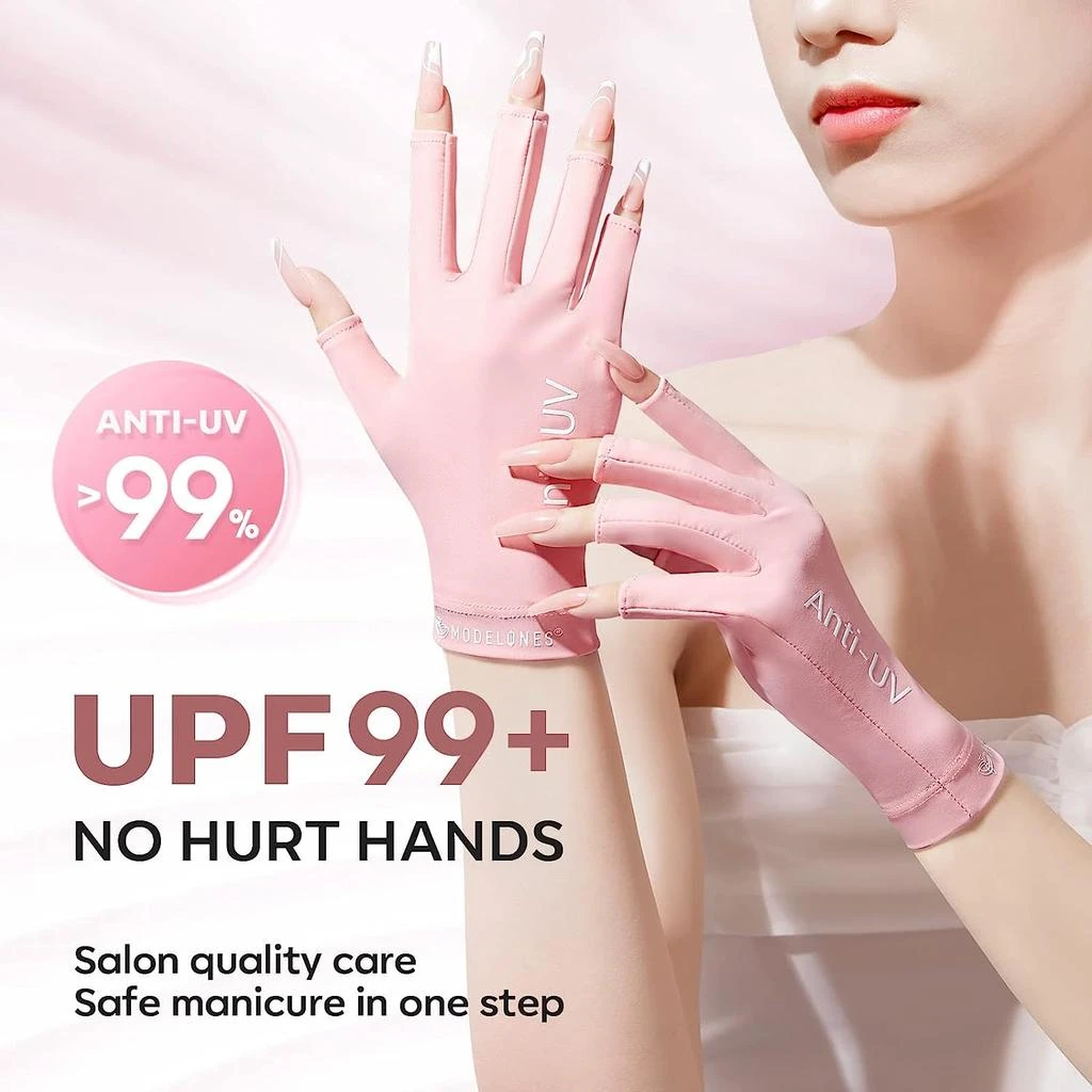 商品[国内直发] MODELONES|Anti-UV light Glove For Nails  Salon Professional UPF 99+,价格¥68,第2张图片详细描述