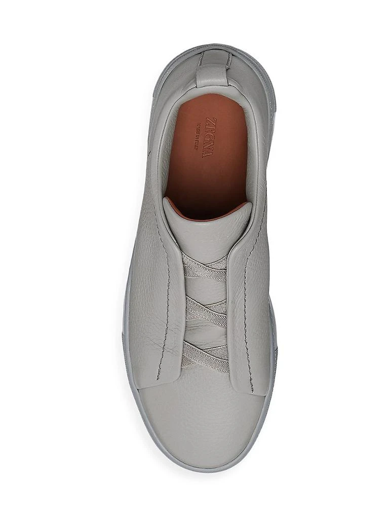 商品Zegna|Triple Stitch Leather Low-Top Sneakers,价格¥6626,第5张图片详细描述