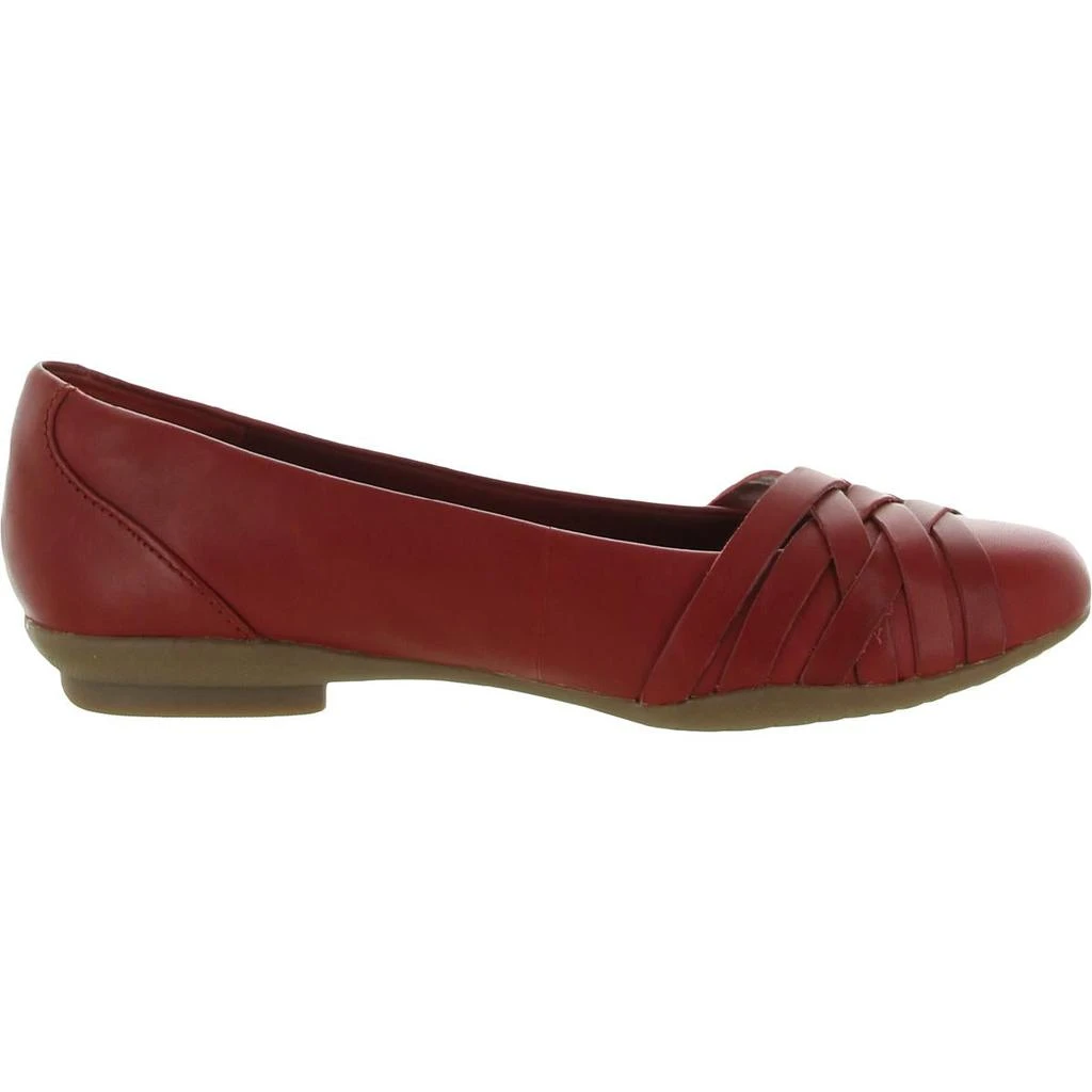 商品Clarks|Clarks Womens Sara Clover Leather Woven Ballet Flats,价格¥115,第5张图片详细描述