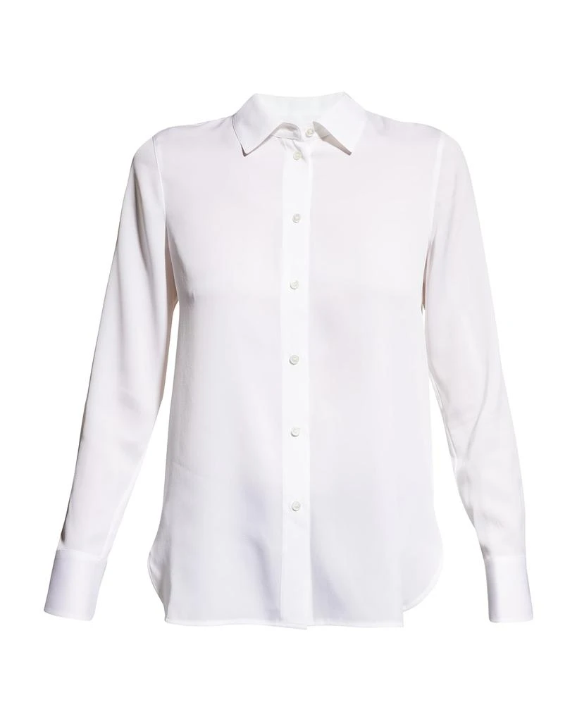 商品Vince|Slim-Fit Long-Sleeve Stretch-Silk Blouse,价格¥2507,第2张图片详细描述