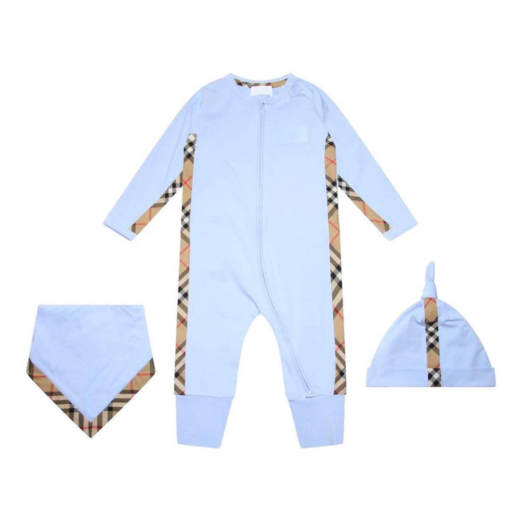 商品Burberry|Burberry Kids Check-Trim Three-Piece Stretched Baby Gift Set,价格¥1531,第1张图片