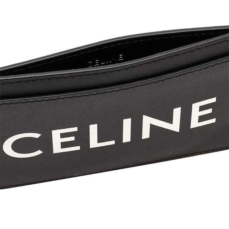 商品Celine|CELINE 女士徽标印花黑色皮革卡包 10B703-DMF-38SI,价格¥1682,第1张图片