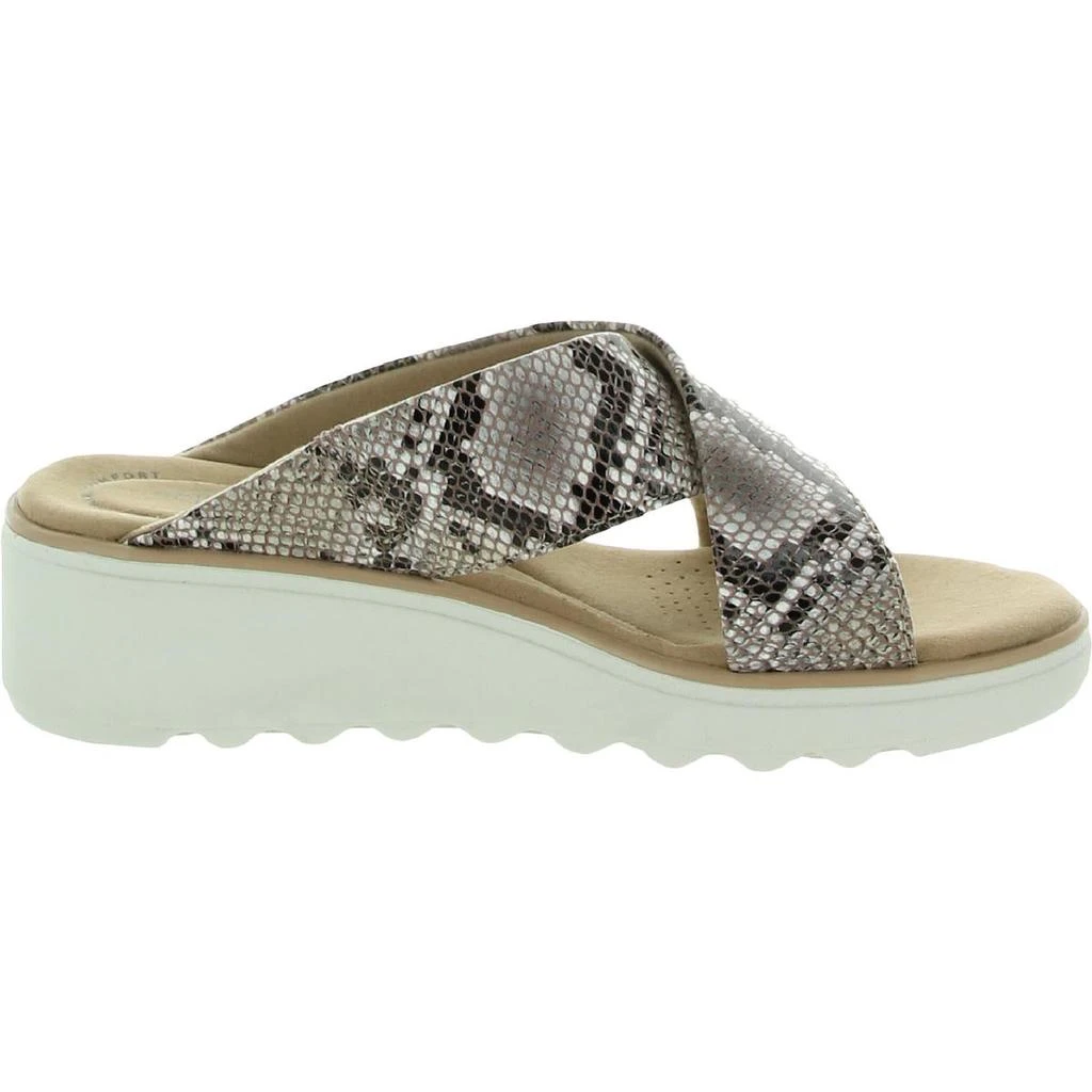 商品Clarks|Clarks Womens Jillian Gem Comfort Open Toe Wedge Sandals,价格¥315,第4张图片详细描述