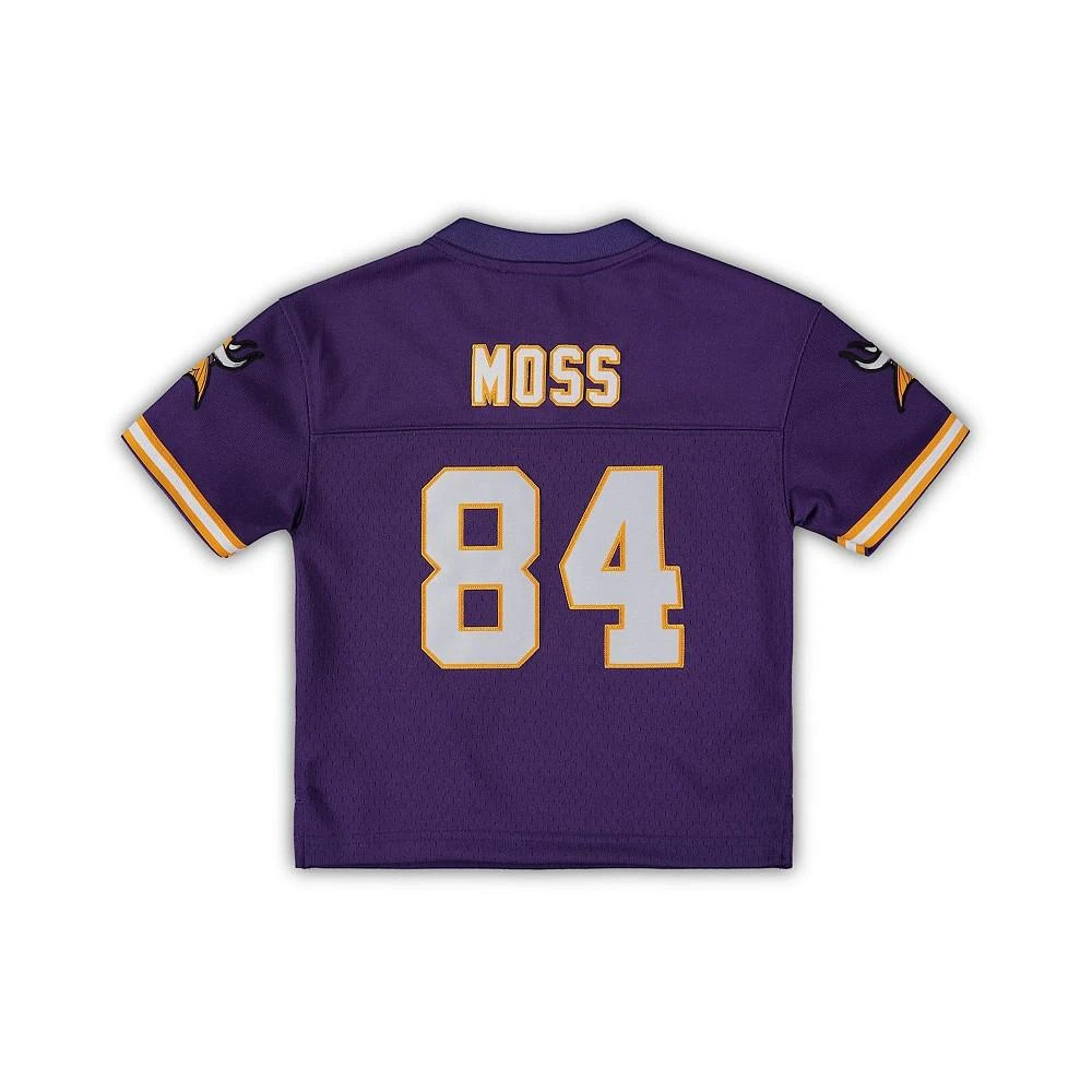 商品Mitchell & Ness|Toddler Boys and Girls Randy Moss Purple Minnesota Vikings 1998 Retired Legacy Jersey,价格¥601,第4张图片详细描述