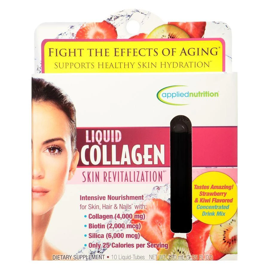 商品Applied Nutrition|Liquid Collagen Skin Revitalization, Liquid-Tubes Strawberry & Kiwi,价格¥112,第1张图片
