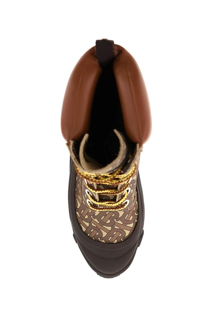 商品Burberry|Burberry monogram leather lace-up ankle boots,价格¥3367,第2张图片详细描述