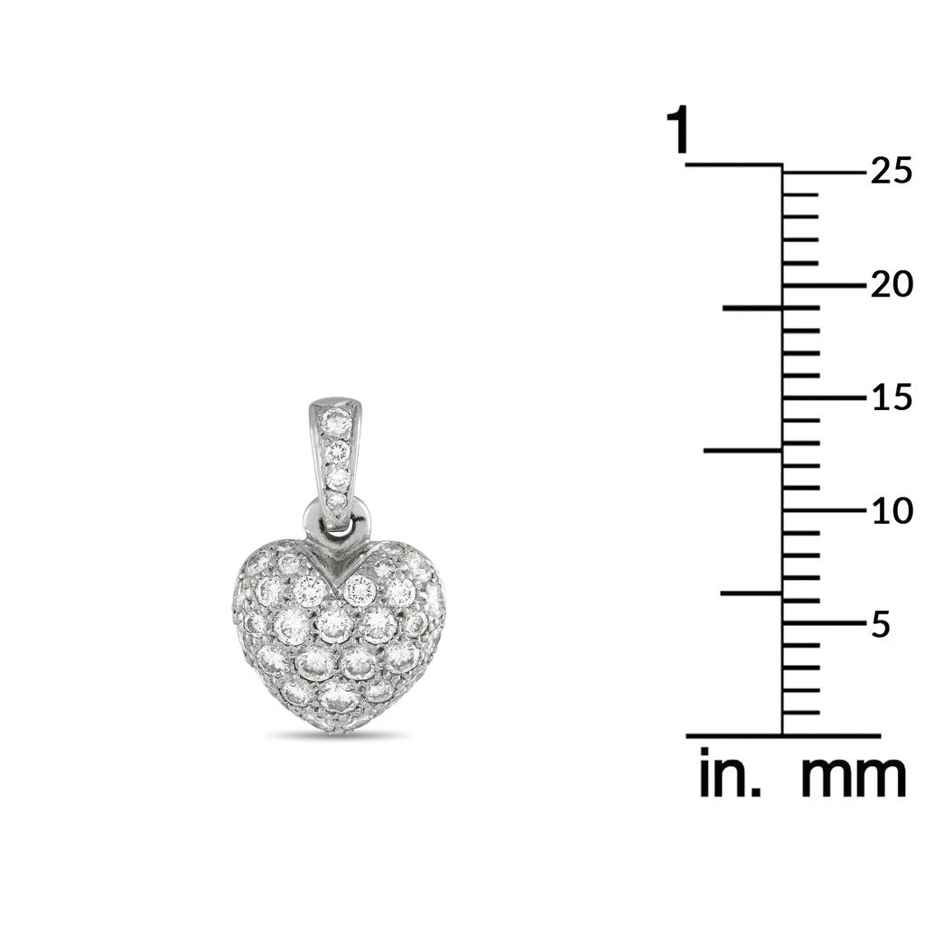 商品[二手商品] Cartier|Cartier 18K White Gold 0.65ct Diamond Heart Pendant,价格¥16749,第4张图片详细描述