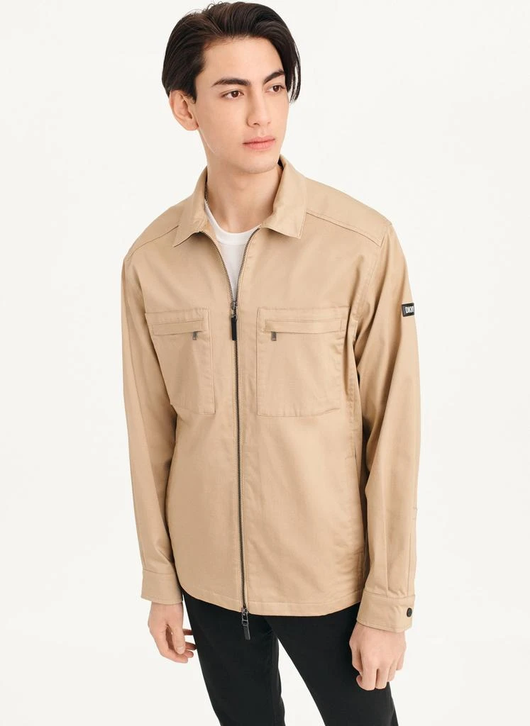 商品DKNY|Cotton Sateen Zip Front Jacket,价格¥570,第3张图片详细描述