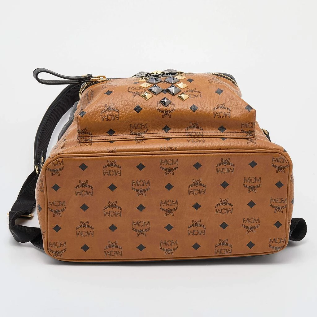 MCM Cognac/Black Visetos Coated Canvas and Leather Large Studded Stark Backpack 商品