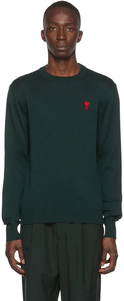 商品AMI|Green Ami de Cœur Sweater,价格¥1397,第1张图片